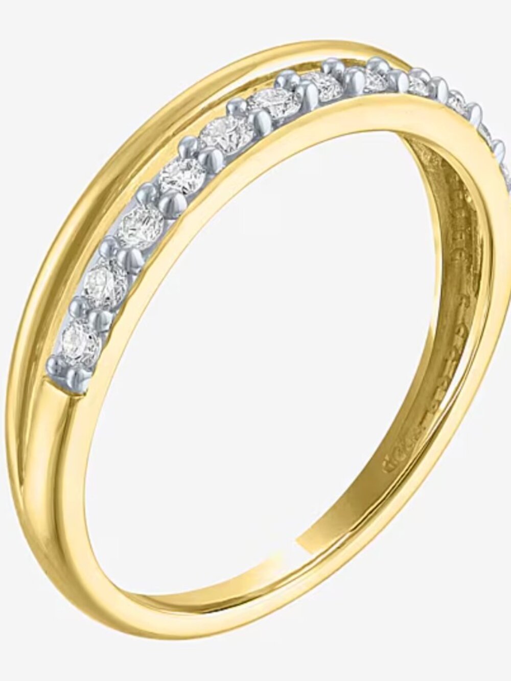 1/4 CT. T.W. Lab Grown White Diamond 10K Gold Wedding Band - Picture 5 of 14